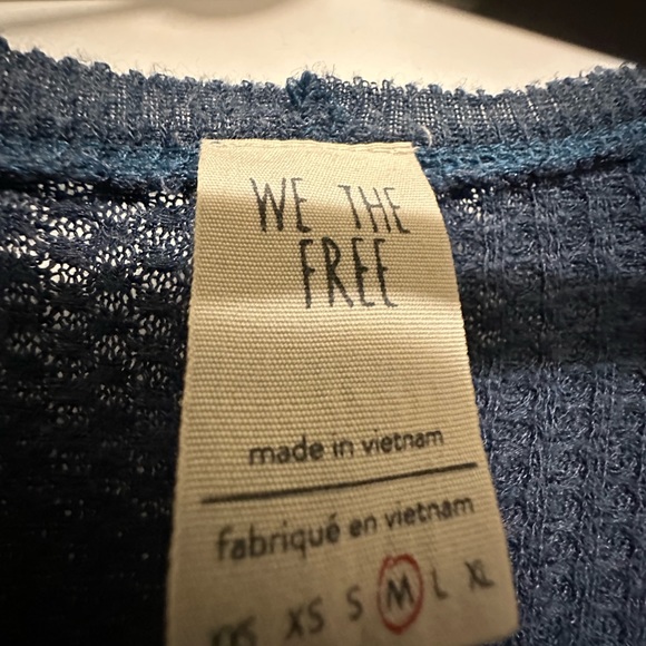 We The Free Ladies Tunic Top Long Sleeve Ribbed Casual Shirt - Picture 3 of 5